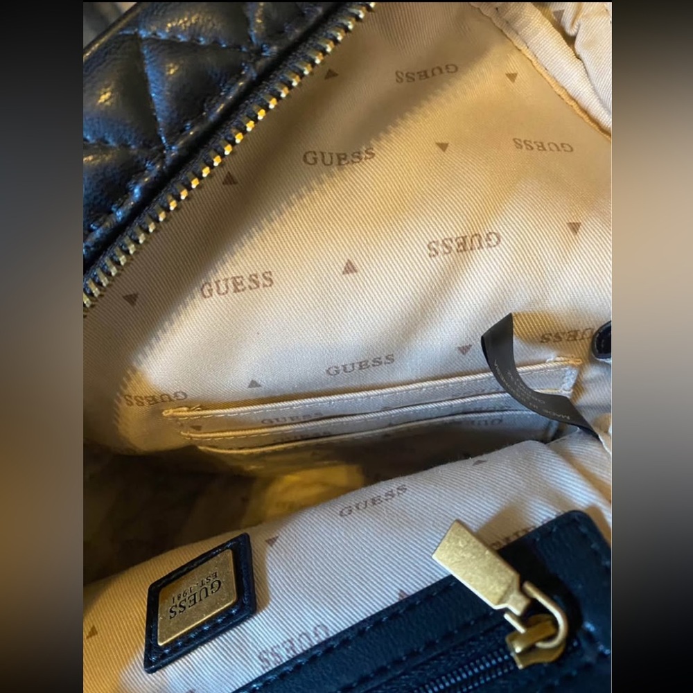GUESS Black Quilted Backpack - Picture 10 of 10